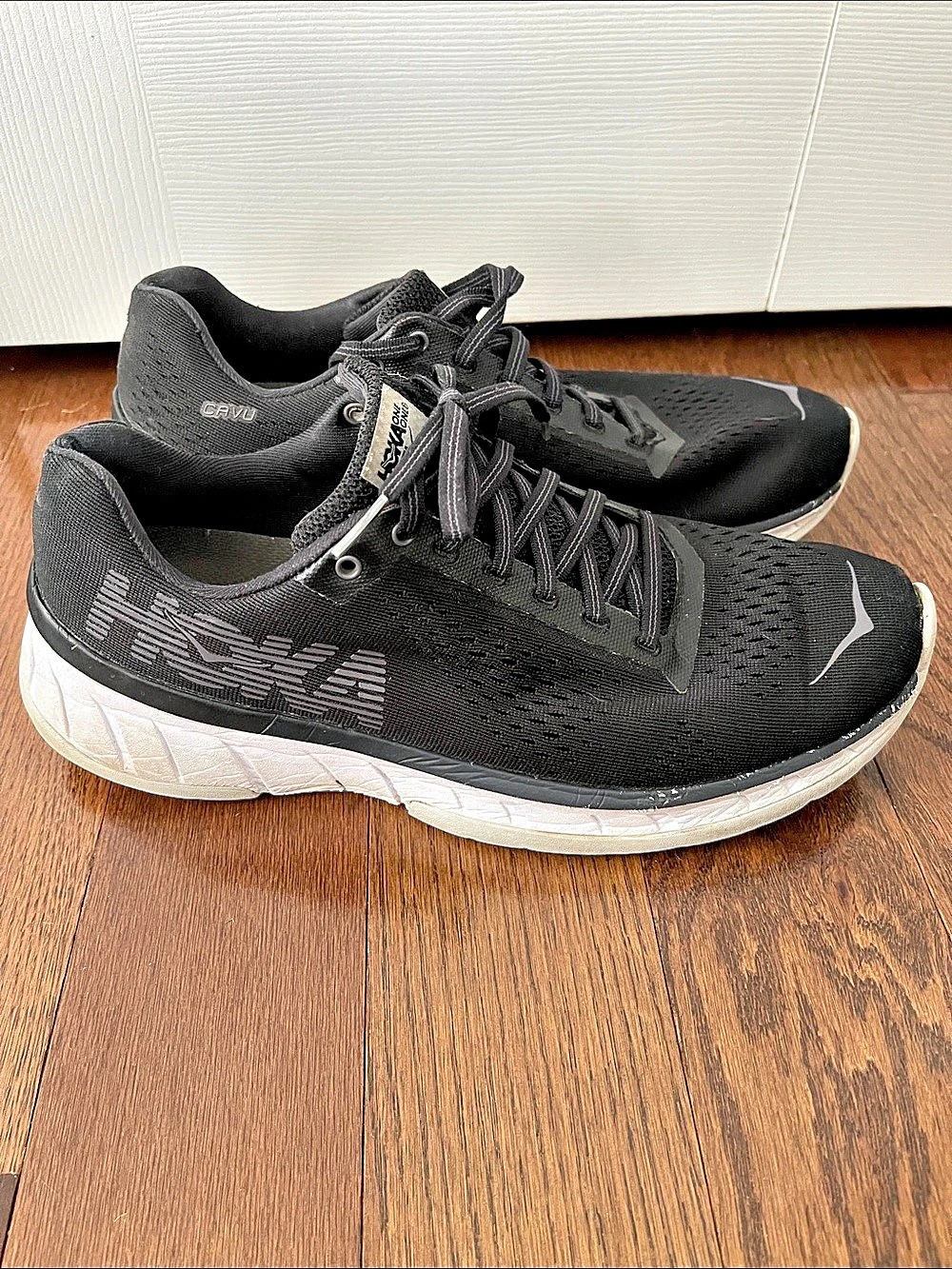 Hoka Women's Athletic Shoes in Black & White